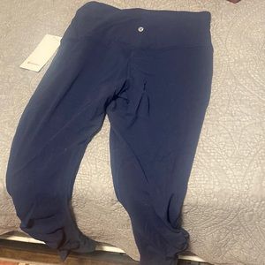 NWT lulu lemon align ruched waist HR Pant 25 inch length. Navy